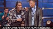 Rapper A$AP Rocky and Nick Cannon on Wild N' Out