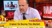 Jim Cramer gives a stock tip on a phone call