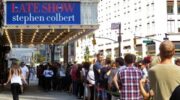 Fans waiting on line to see The Late Show with Stephen Colbert