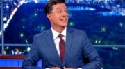 Host Stephen Colbert prepares his monologue on The Late Show