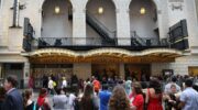Hamilton Richard Rodgers Broadway Theatre with a Large Crowd