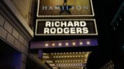 Hamilton Richard Rodgers Broadway Theatre Sign Night Time