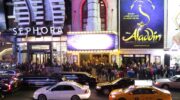 Theater goers line up to see Aladdin on Broadway