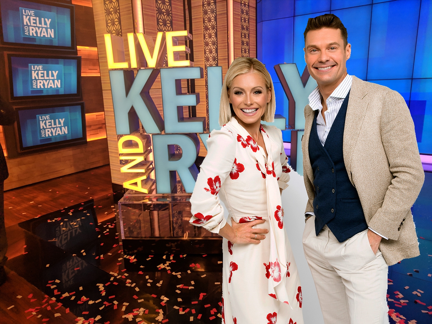Kelly Ripa and Ryan Seacrest host Live!