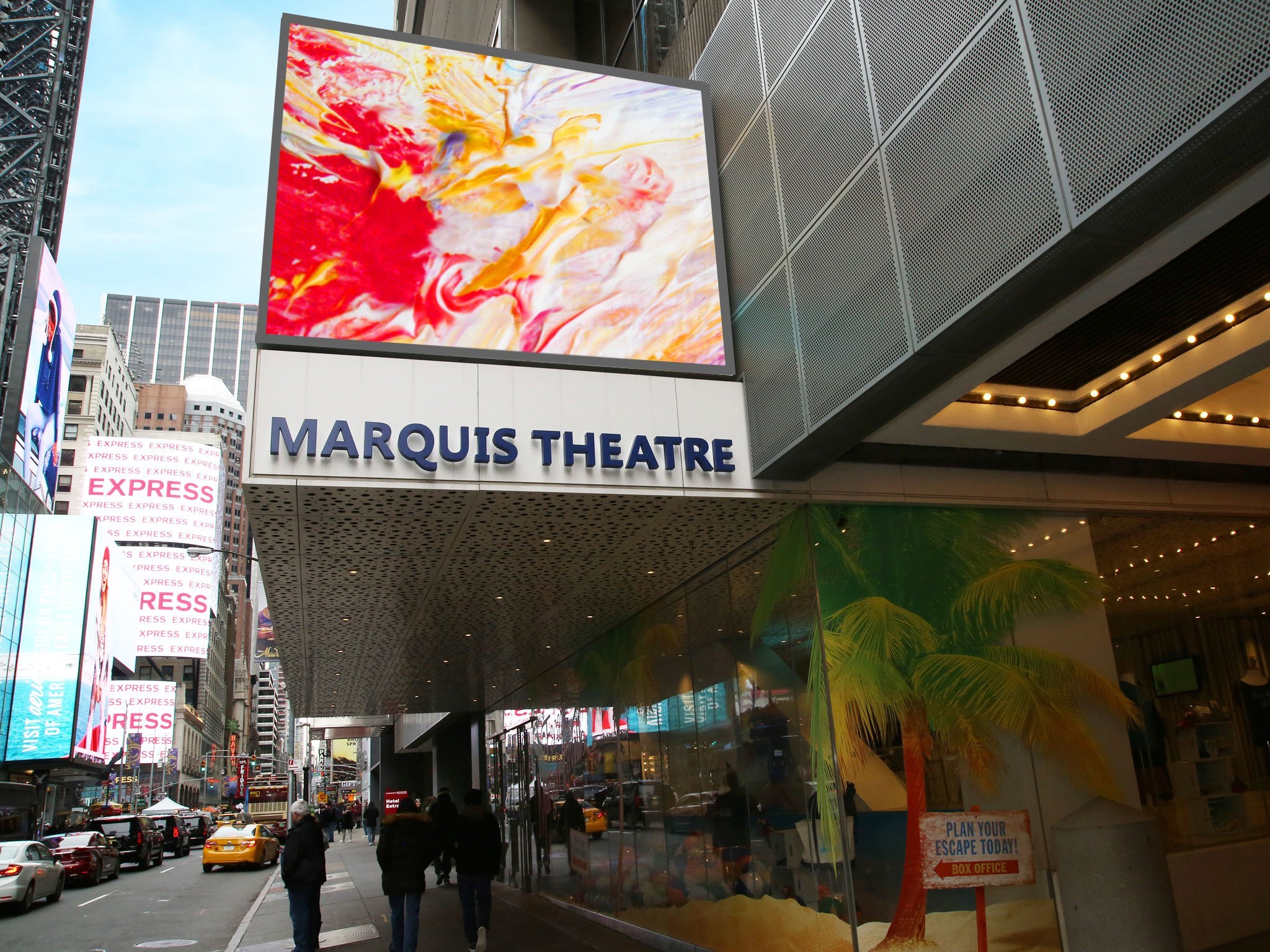 Marquis Theatre on Broadway in NYC