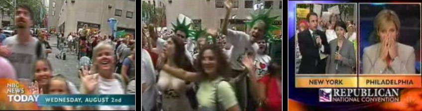 Woman flashes camera during Today show audience pan