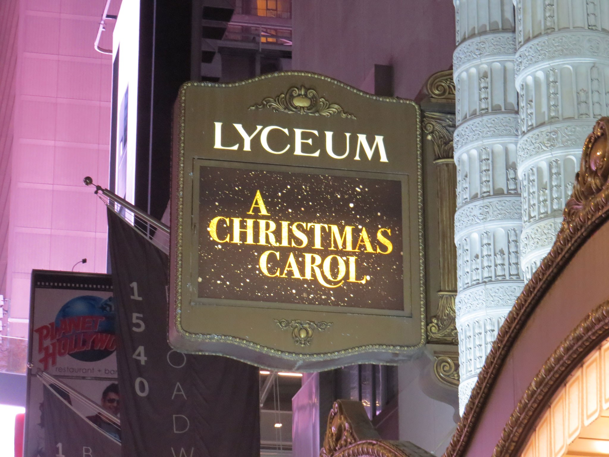 A Christmas Carol Broadway Theatre Marquee