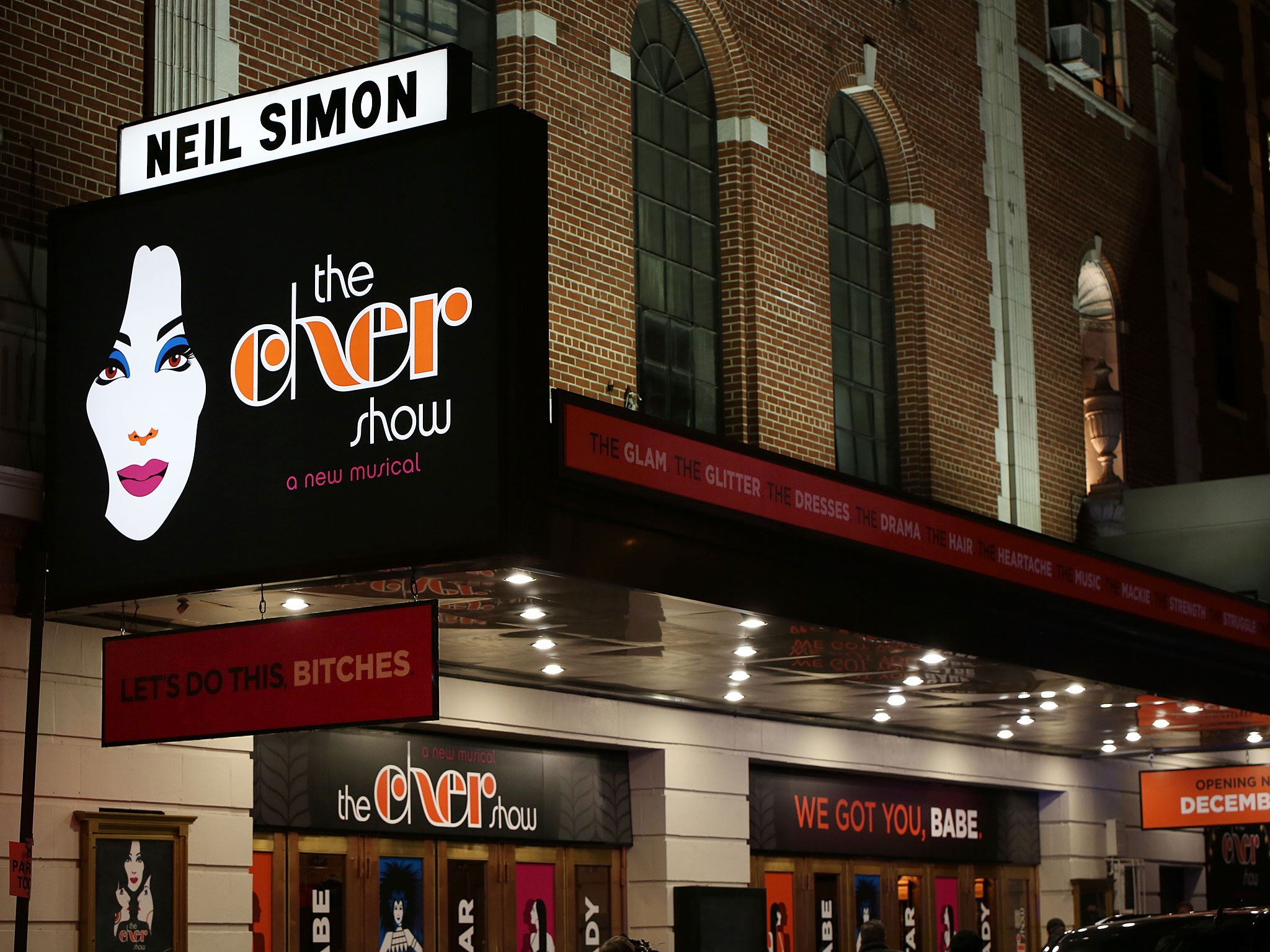 Neil Simon Theatre Marquee for The Cher Show