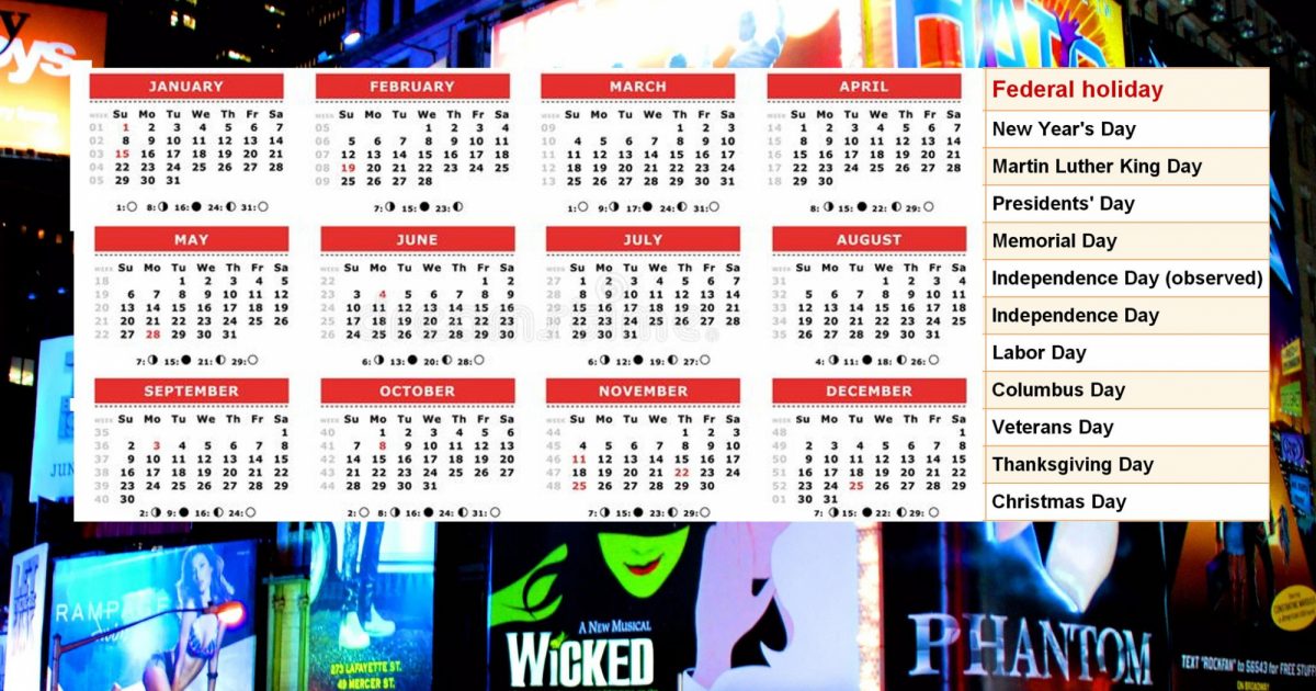 Holidays on Broadway Ticket Pricing