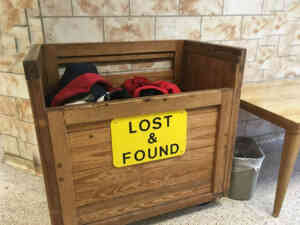 Broadway lost and found items in a theatre