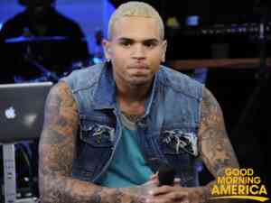 Chris Brown during his infamous 2011 GMA interview with Robin Roberts
