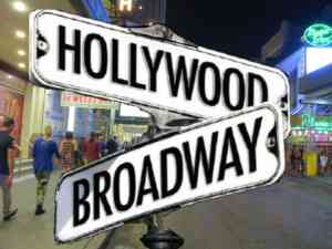 Hollywood and Broadway Street Sign