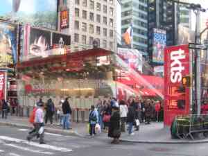 The TKTS Ticket Booth in Times Square, NYC