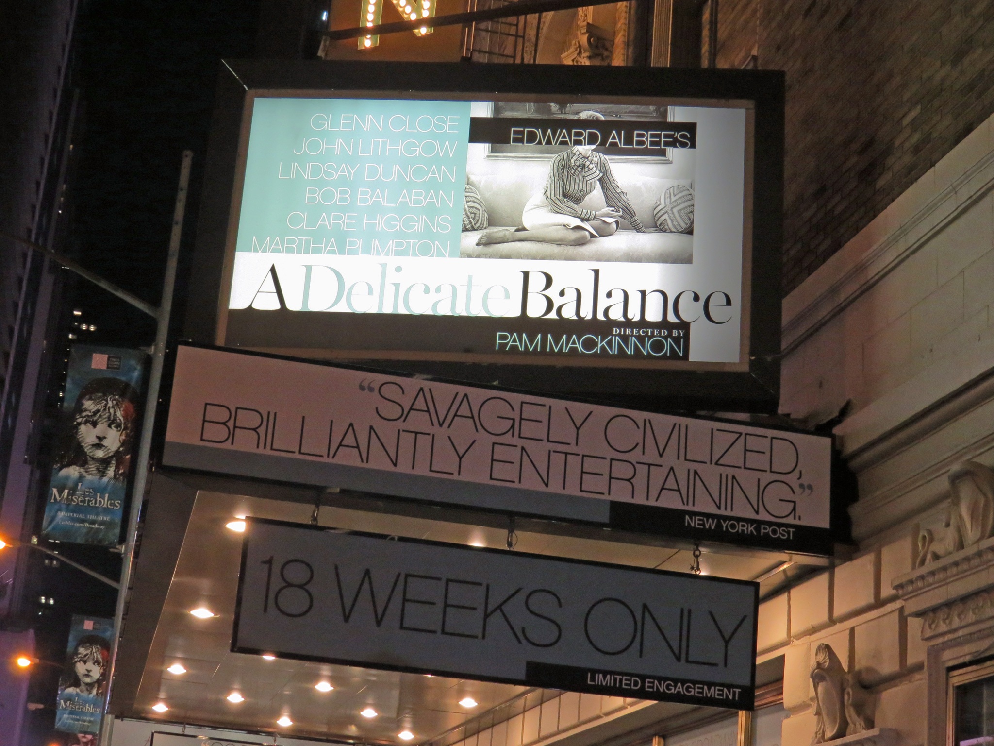 A Delicate Balance Marquee