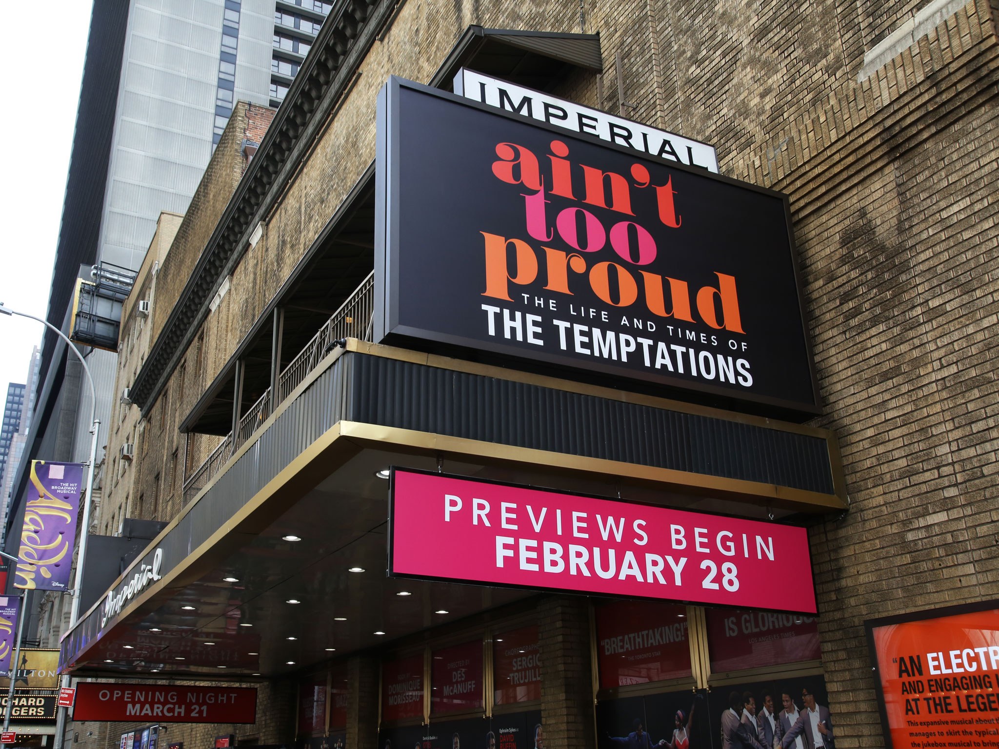 Ain't Too Proud - The Life and Times of the Temptations Imperial Theatre Marquee