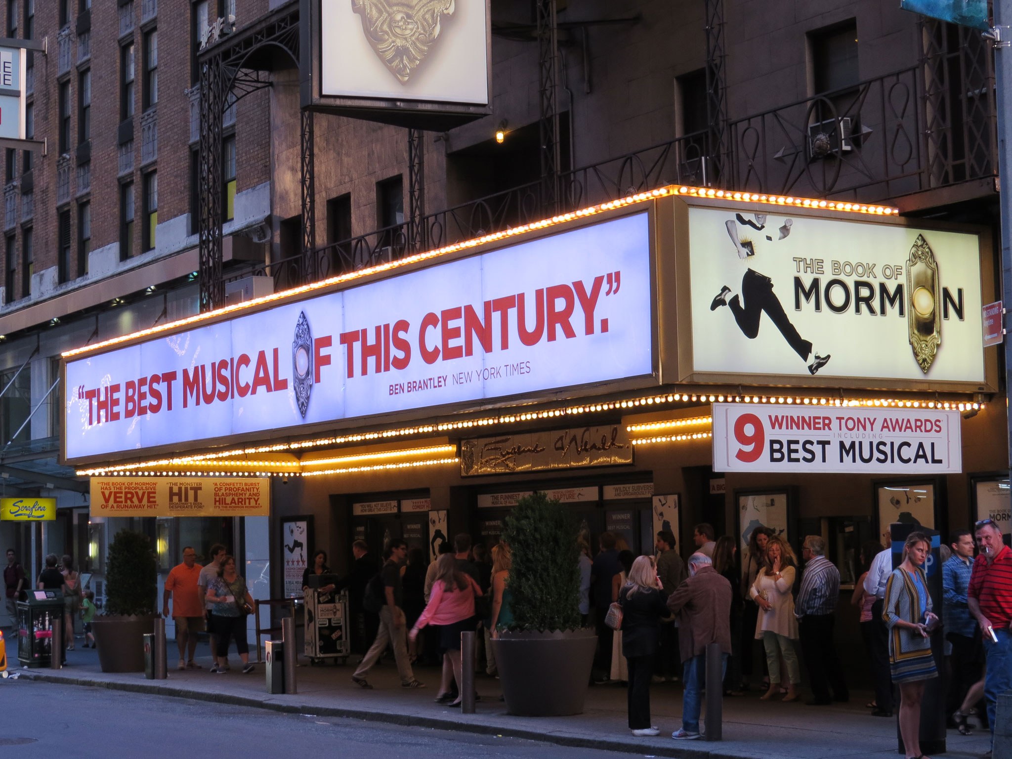 Book of Mormon Marquee on Broadway