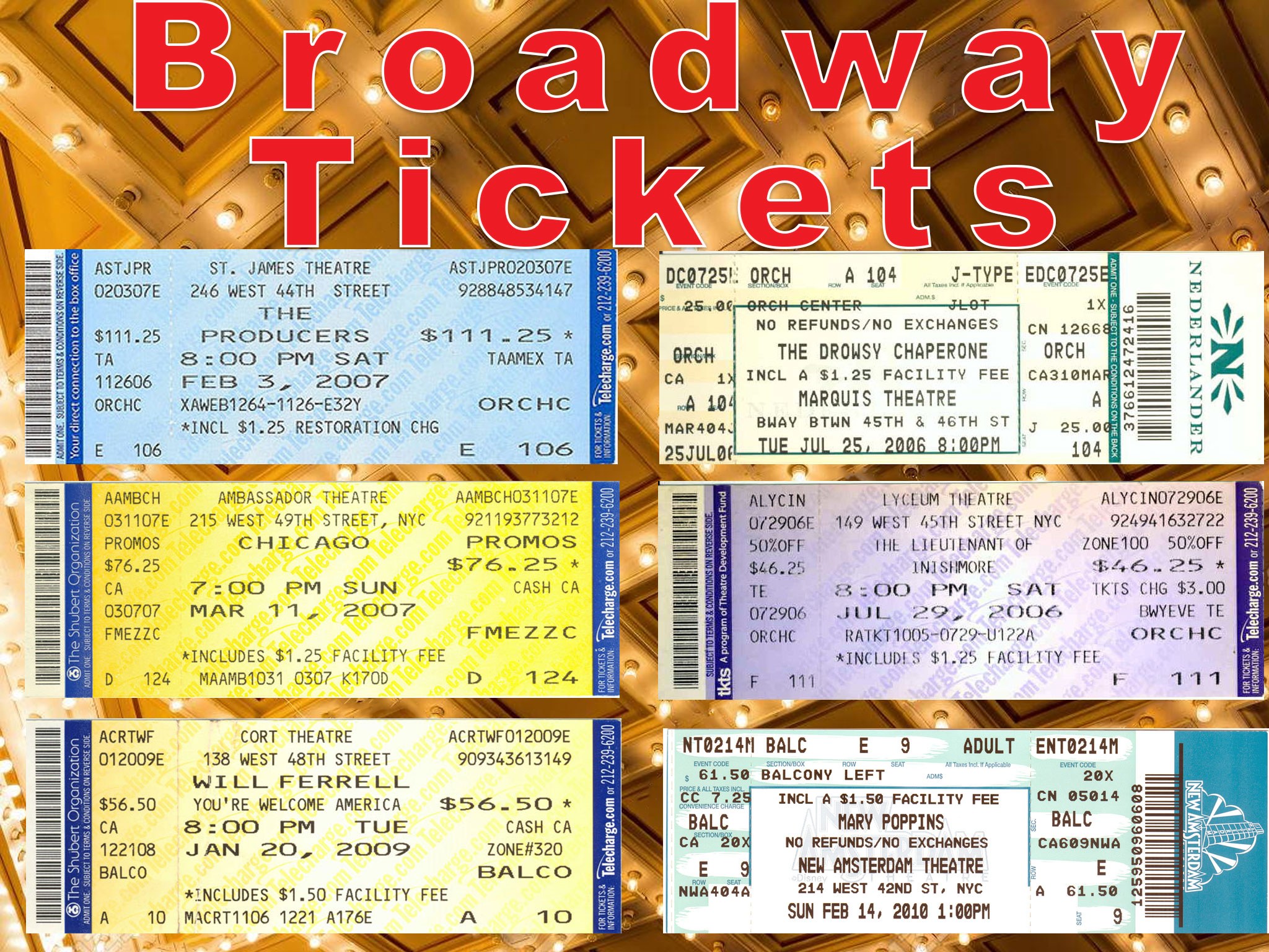 Cancelled Broadway Tickets