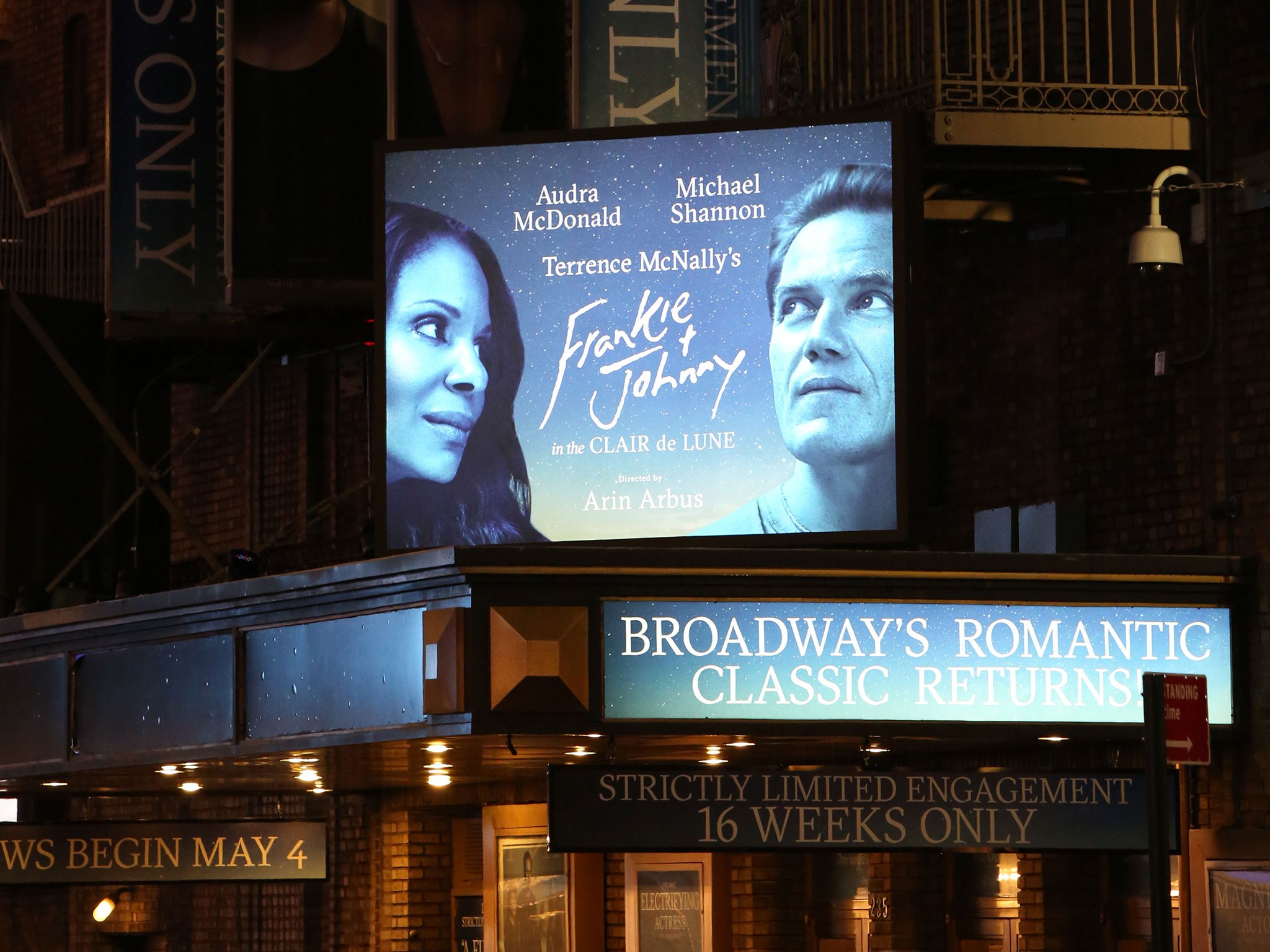 Frankie and Johnny Marquee at the Broadhurst Theatre