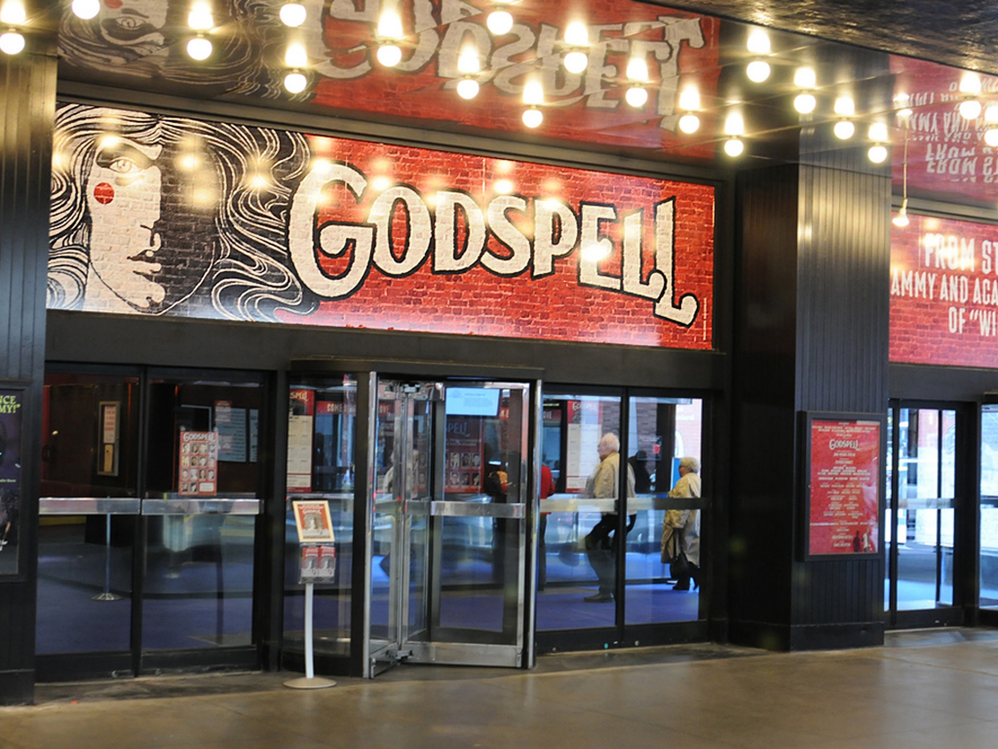 Godspell on Broadway Marquee at the Circle In The Square Theatre