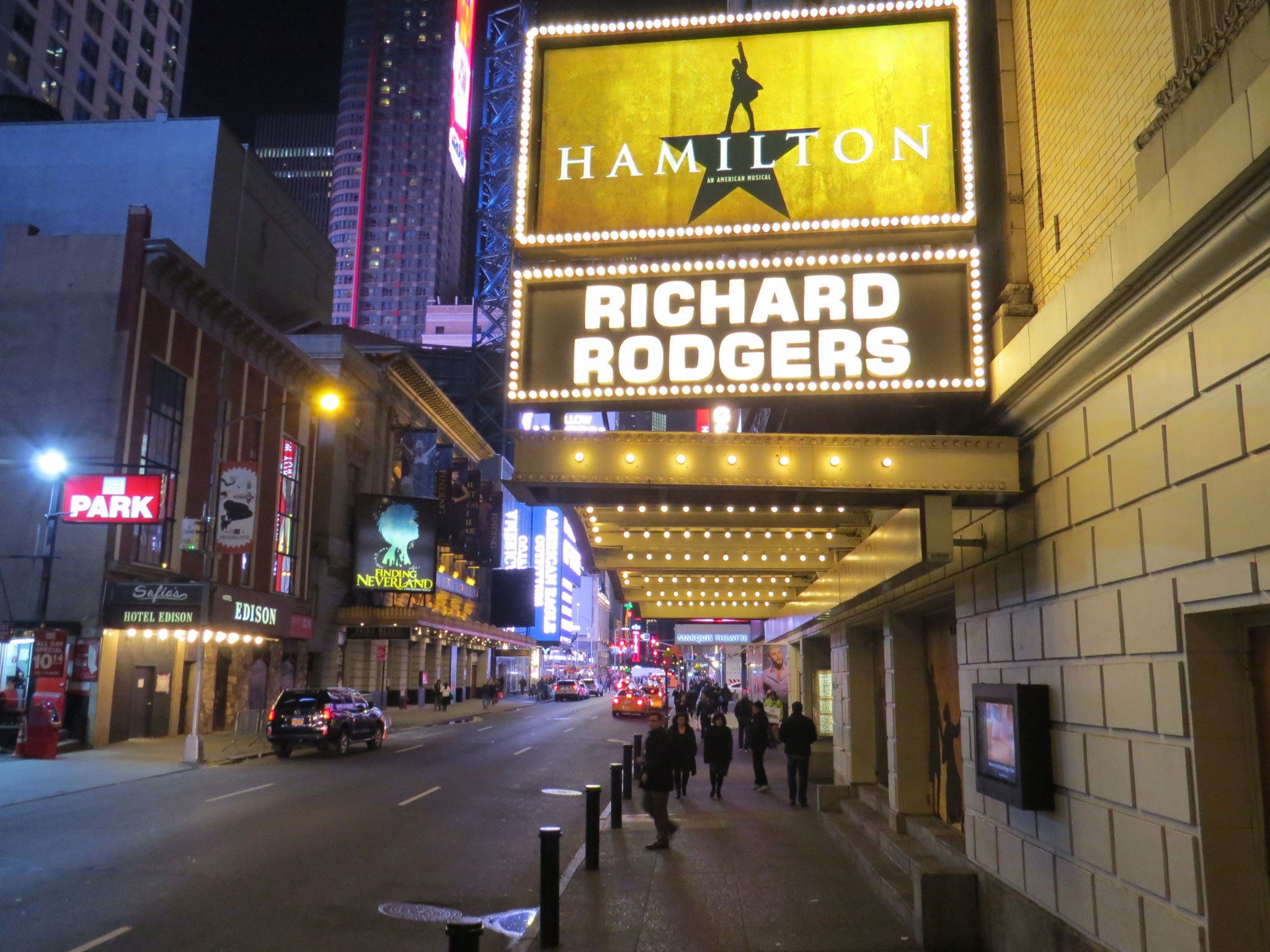 Hamilton Broadway Theatre Marquee