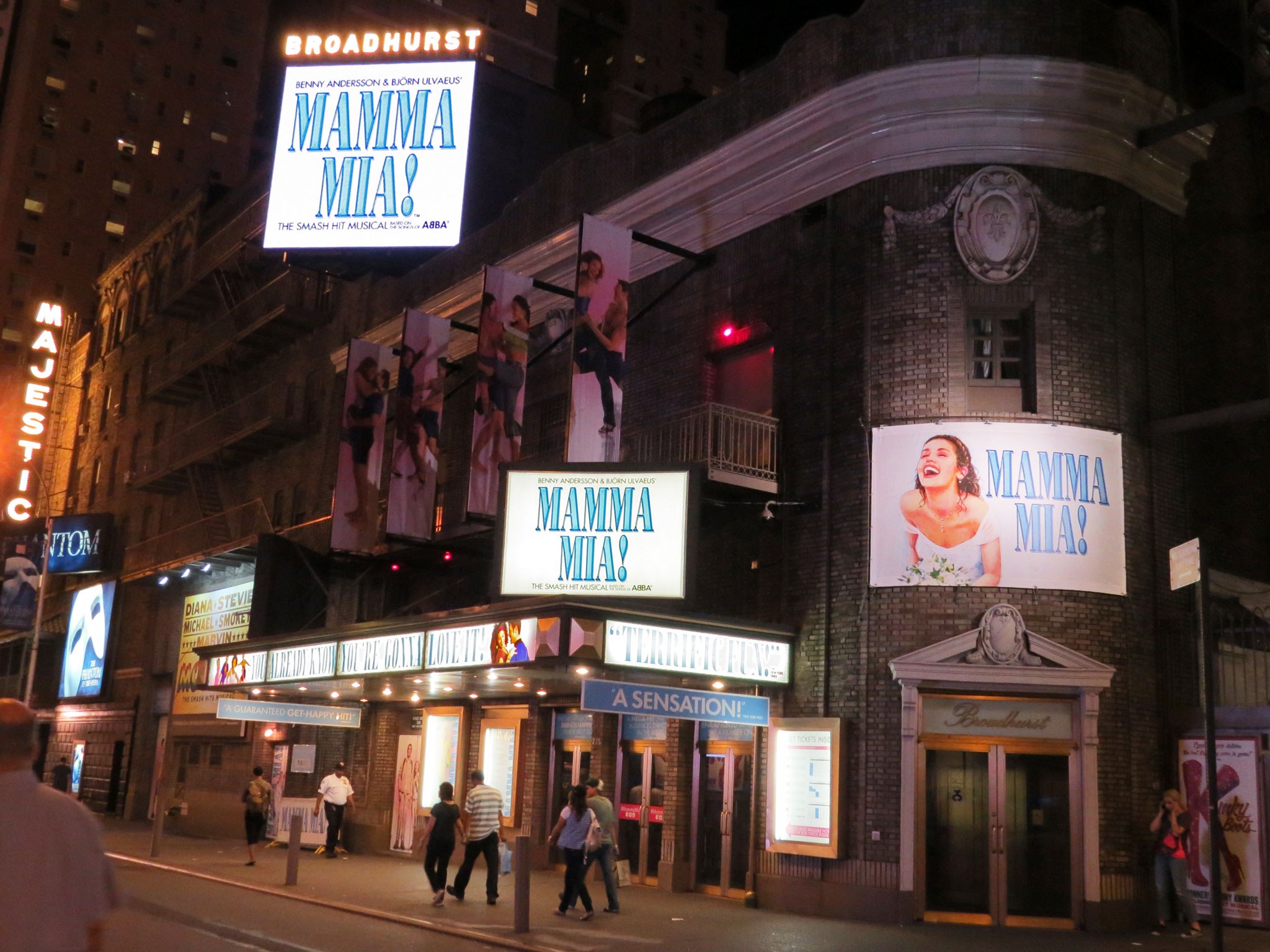 Mamma Mia Broadway Theatre Marquee