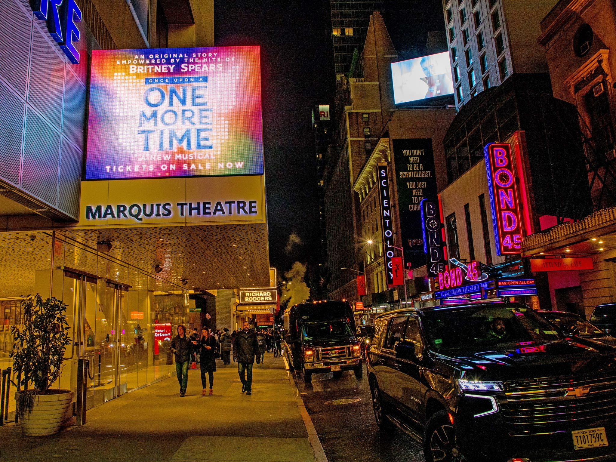 Once Upon a Time One More Time Theatre Marquee at the Marquis Theatre on Broadway