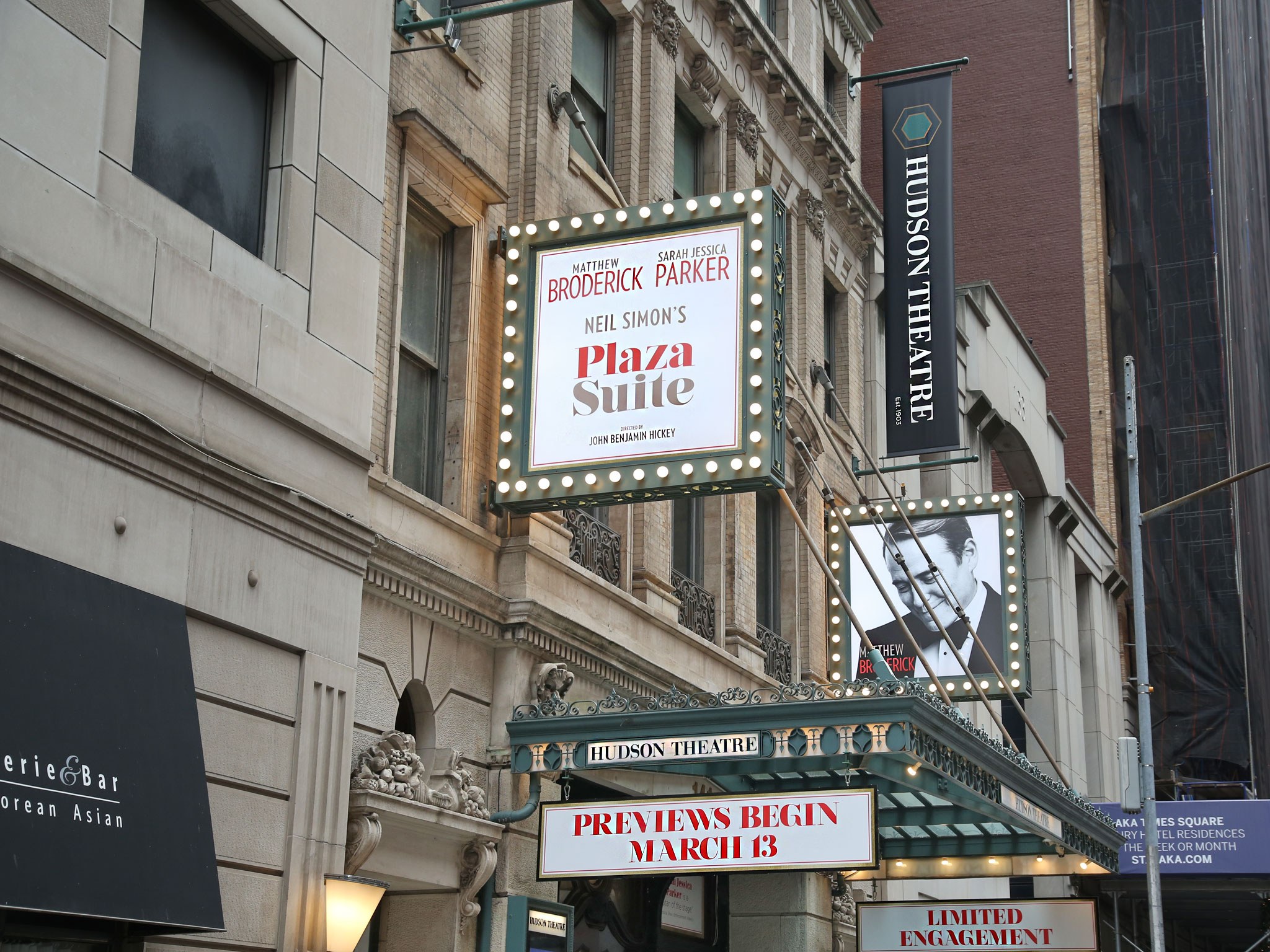 Plaza Suite Marquee at the Hudson Theatre