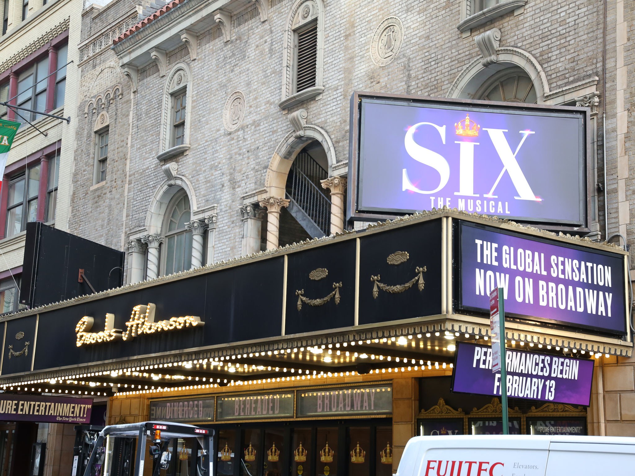 Six The Musical Broadway Theatre Marquee