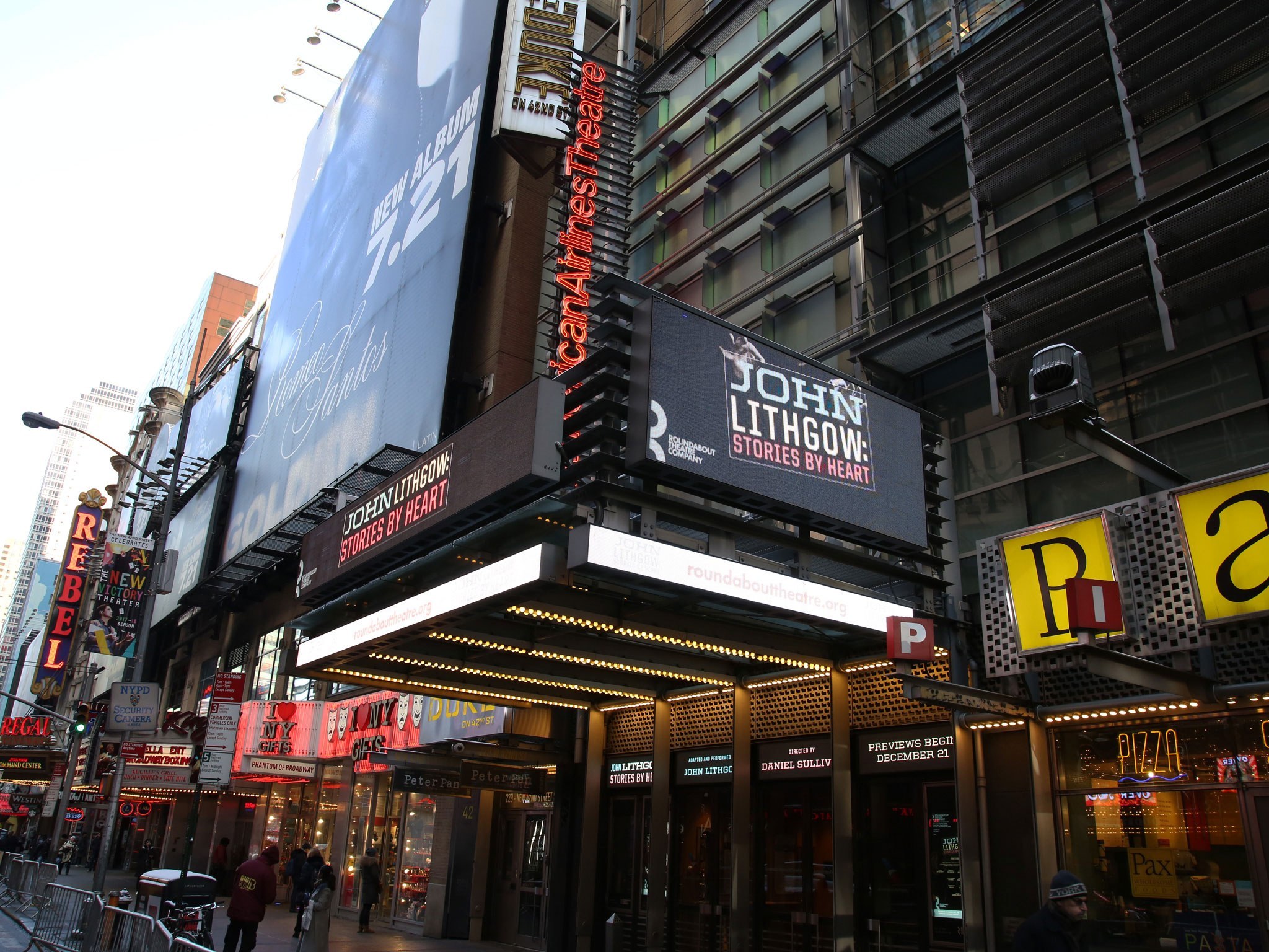 John Lithgow: Stories by Heart Broadway Theatre Marquee