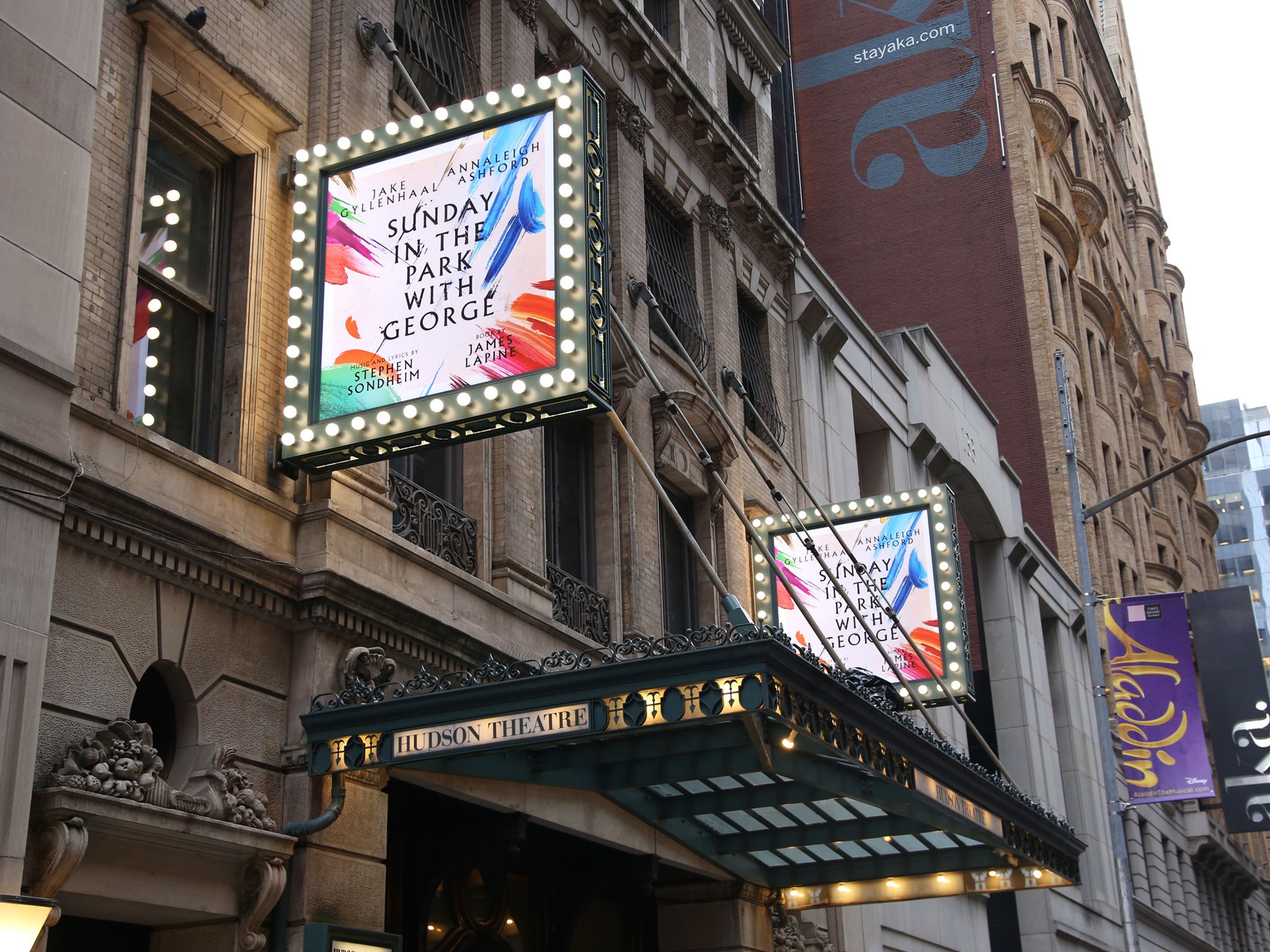 Broadway marquee Sunday in the Park with George Booth Theatre Sondheim