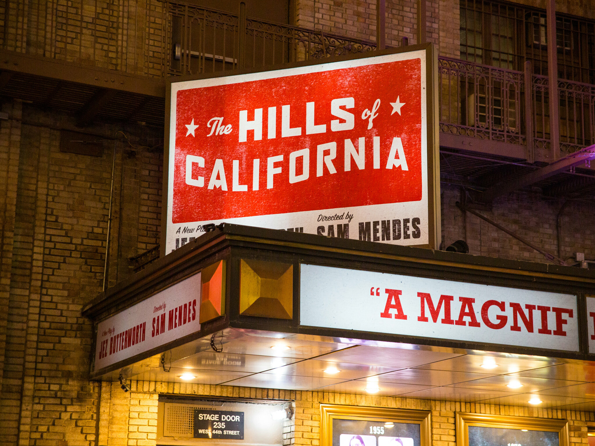 The Hills Of California Marquee