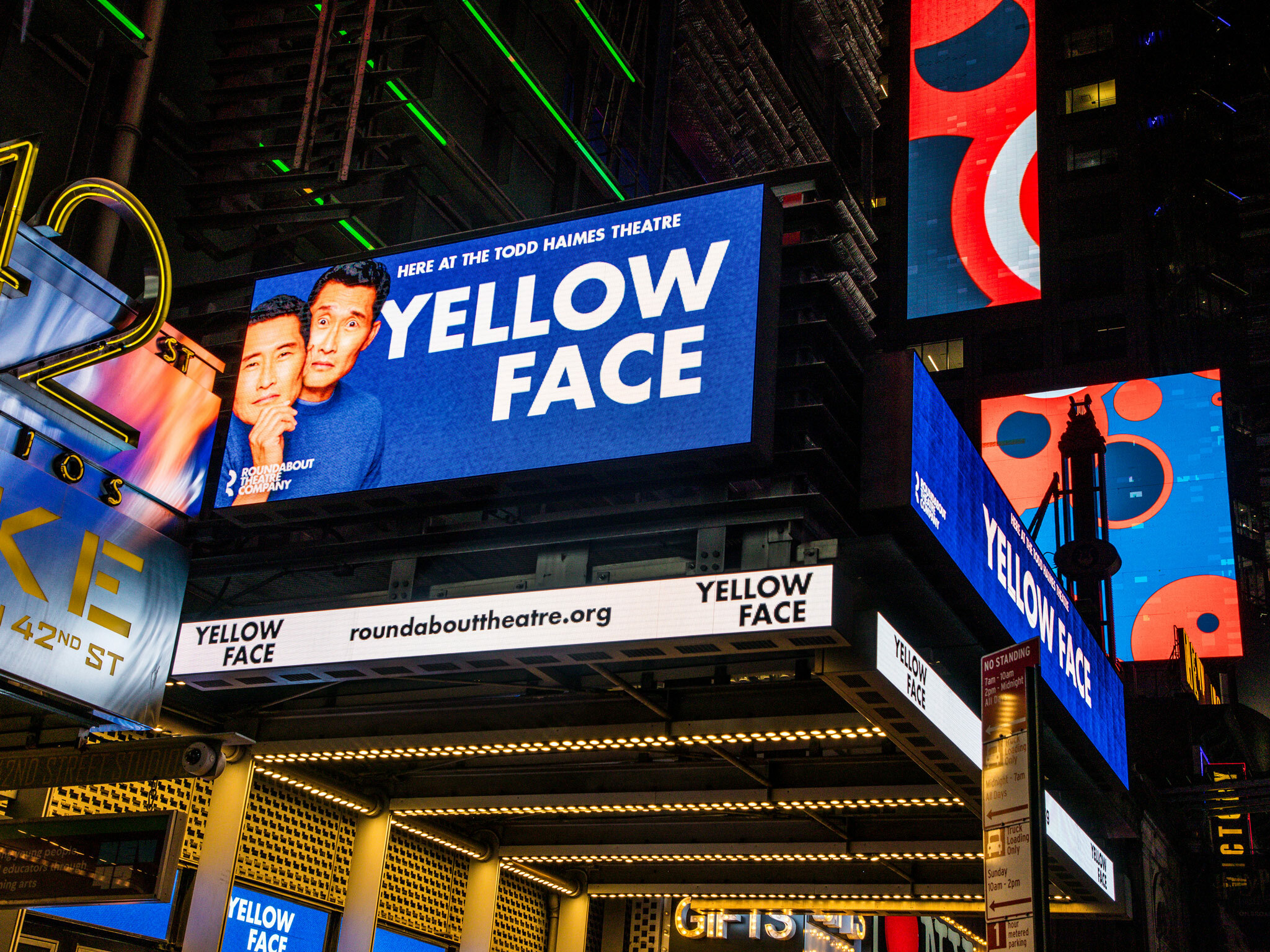 Yellow Face Marquee