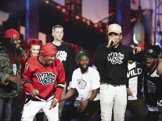 Nick Cannon with Chance the Rapper on Wild N' Out