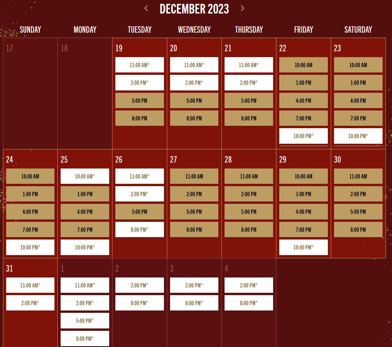 Radio City Christmas Spectacular Discount Ticket Calendar