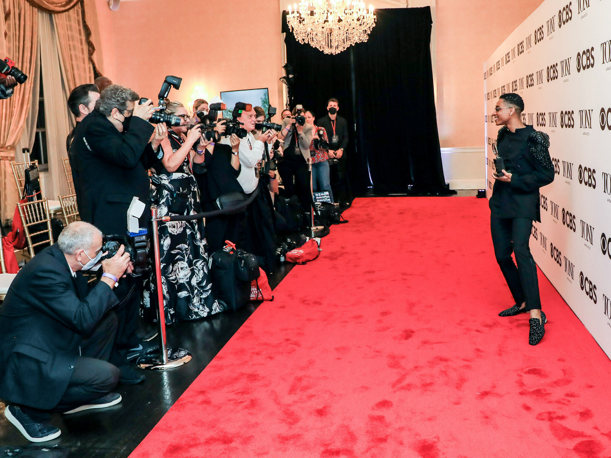 Myles Frost star of MJ The Musical on the Red Carpet at 2022 TONY Awards