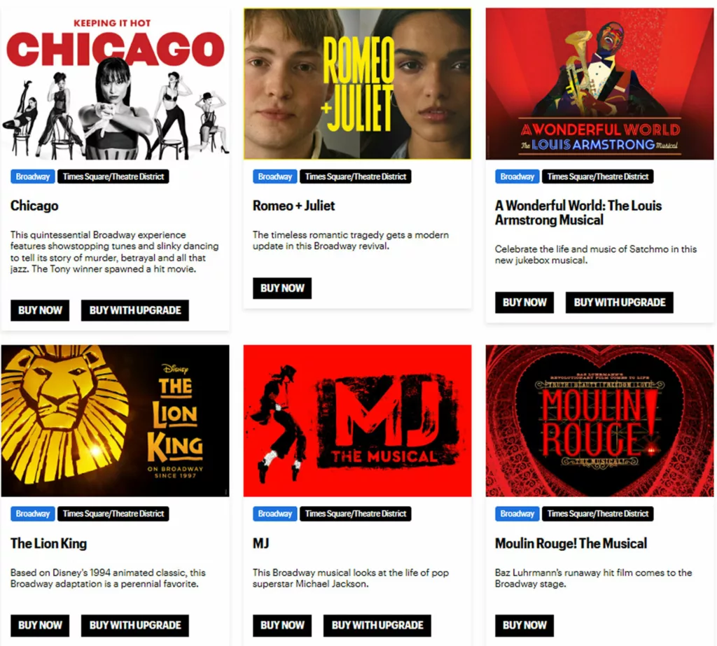 Broadway Week WINTER 2025 List Of Show Offers