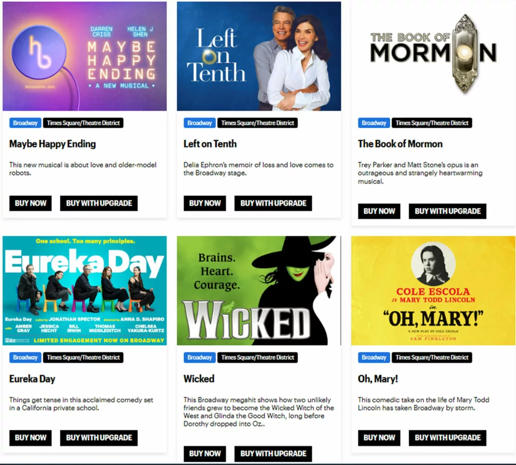 Broadway Week WINTER 2025 List Of Show Offers