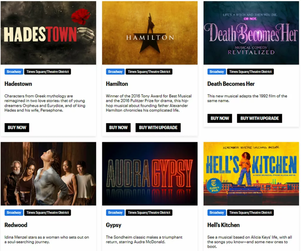 Broadway Week WINTER 2025 List Of Show Offers