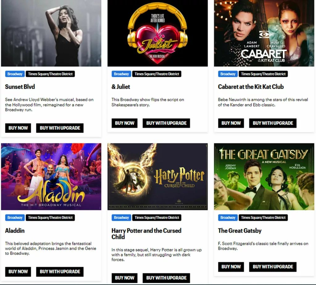 Broadway Week WINTER 2025 List Of Show Offers