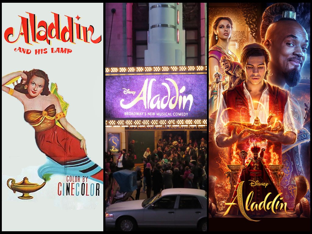eredeti, Broadway és élőszereplős Aladdin