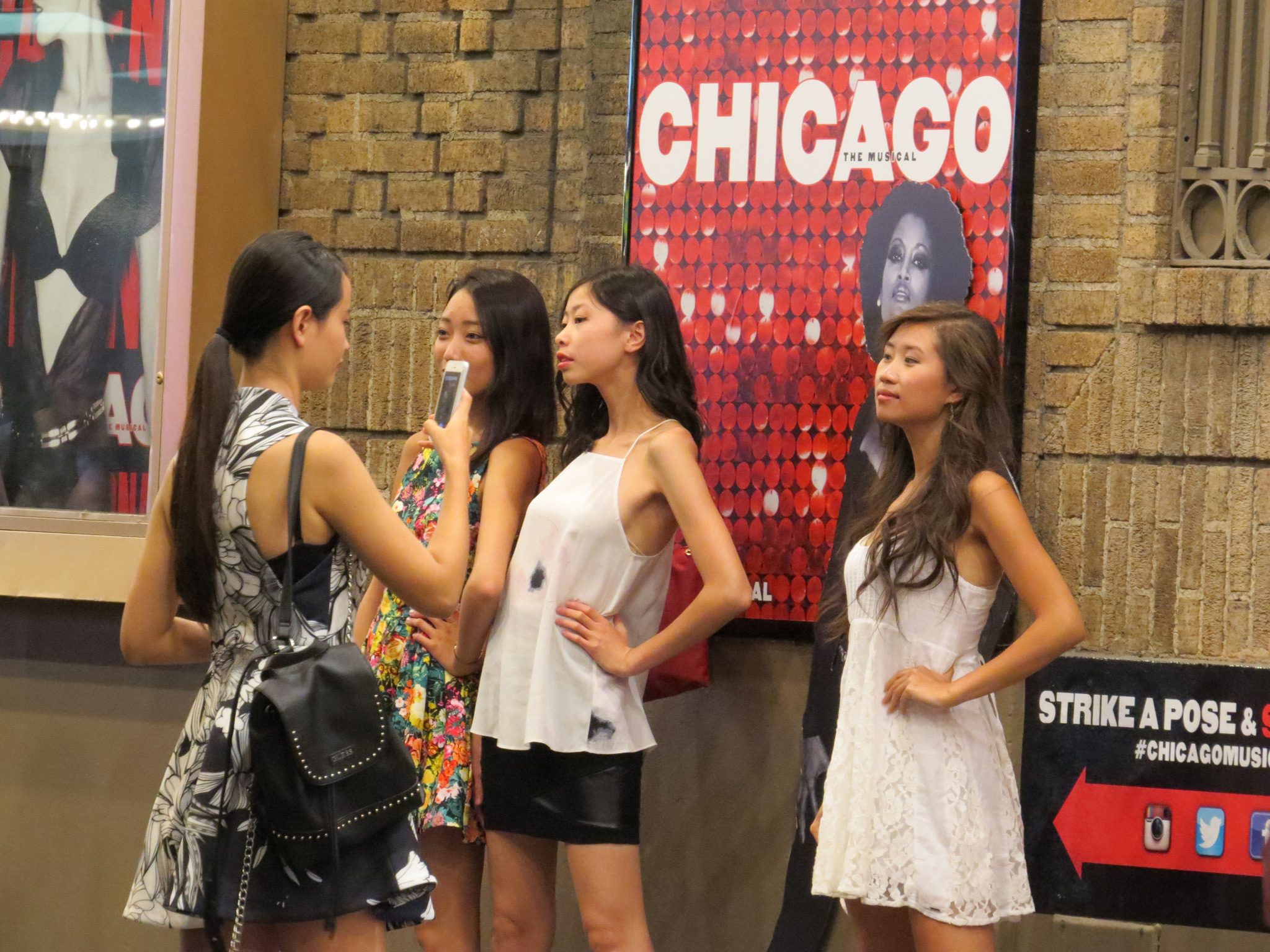 Chicago on Broadway: Girls Outside Theatre