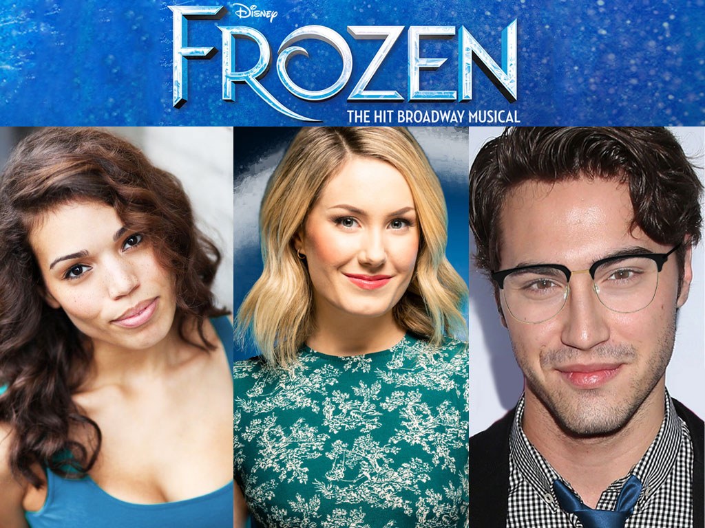 Frozen Broadway Cast Ciara Renée, McKenzie Kurtz, Ryan McCartan