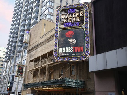 Hadestown Broadway Show Marquee