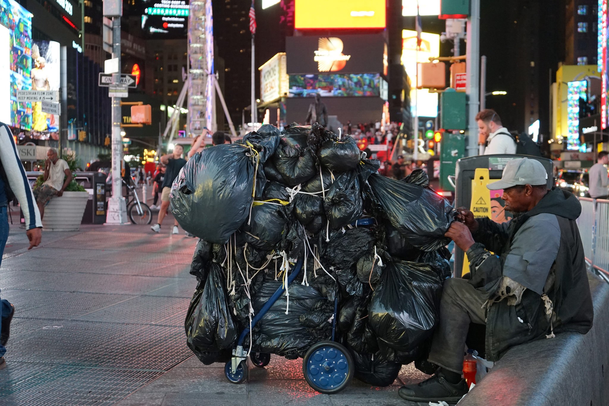 Homeless Man Times Square NYC