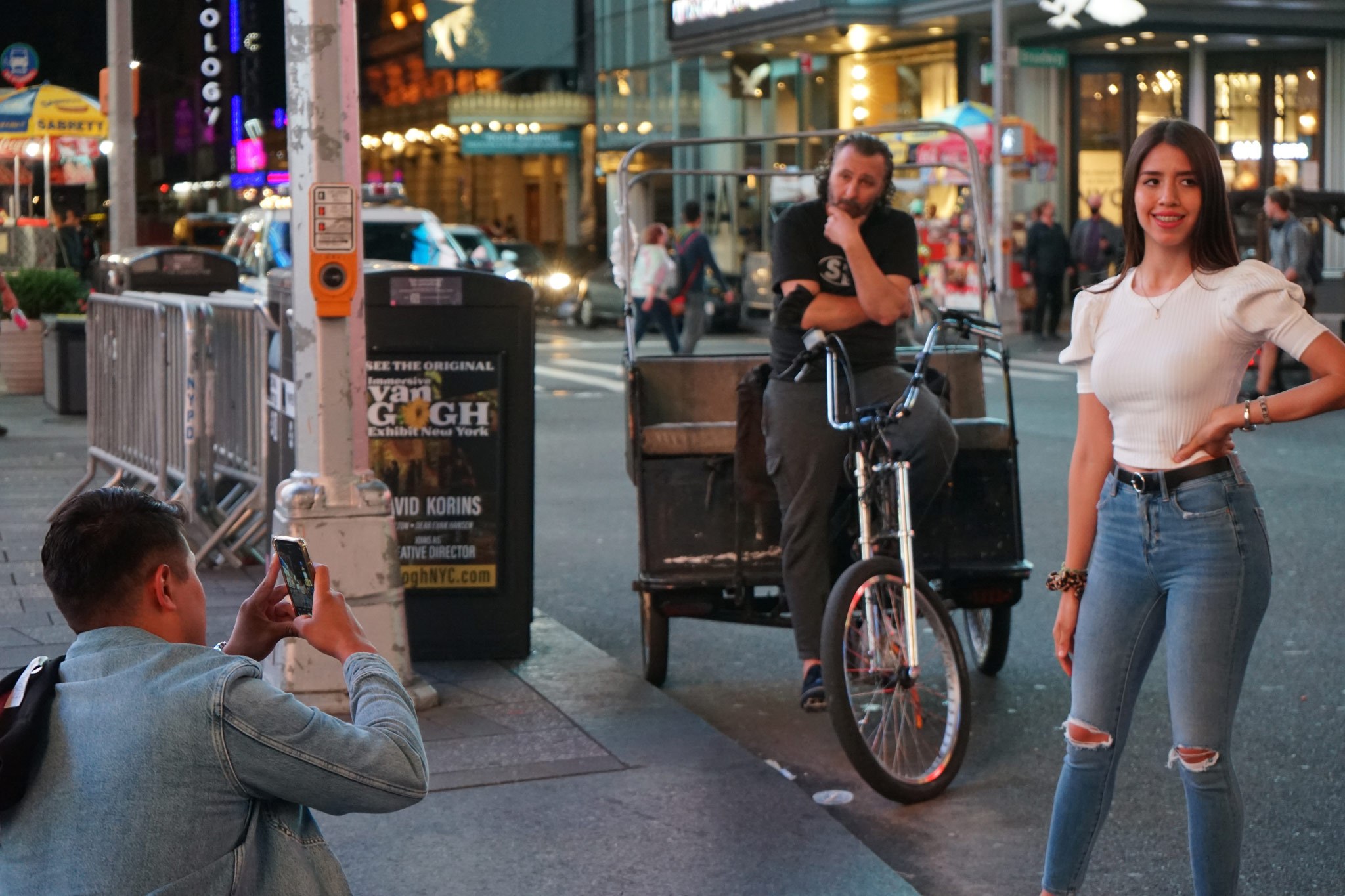 Tourists in Times Square