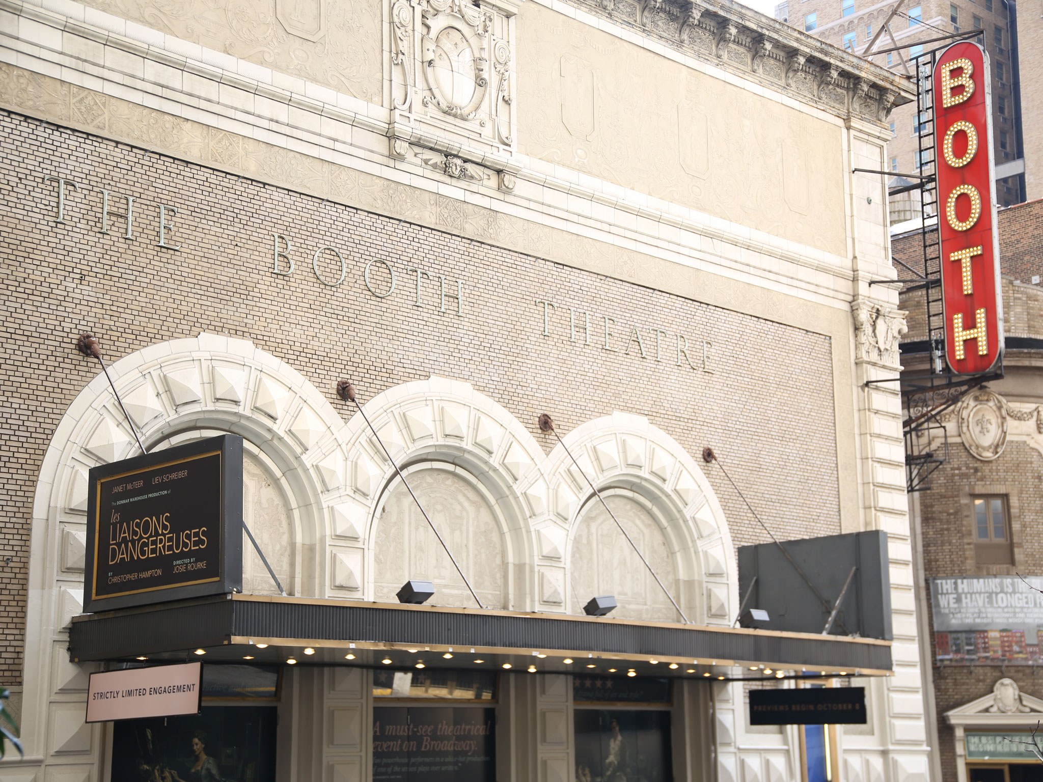 Booth Theatre on Broadway in NYC