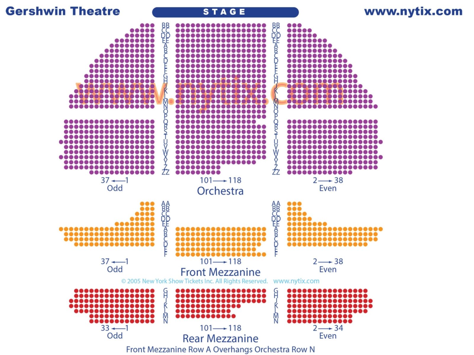 Gershwin Theater Nyc Seating Chart