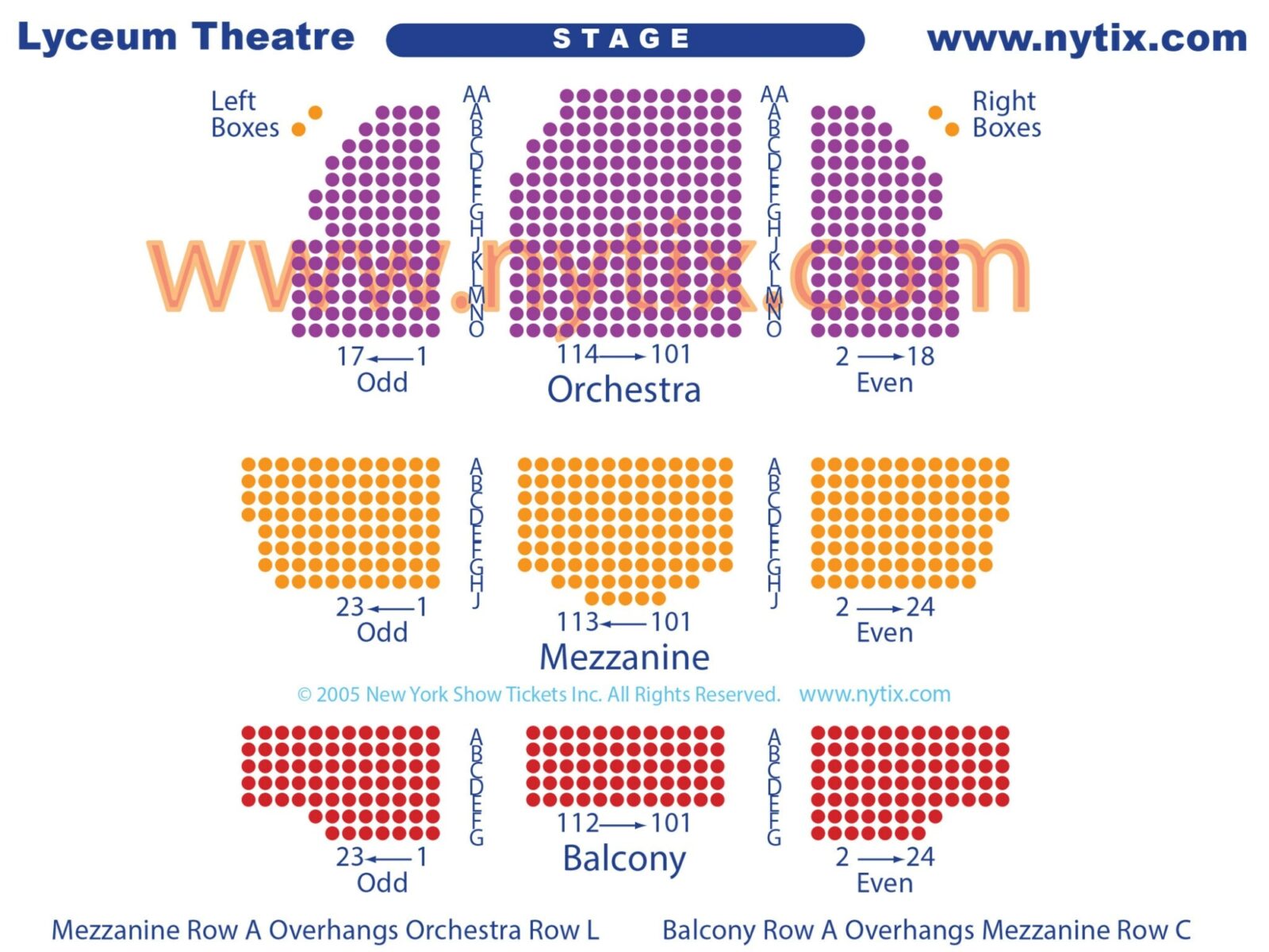 Lyceum Theatre Seating Chart New York