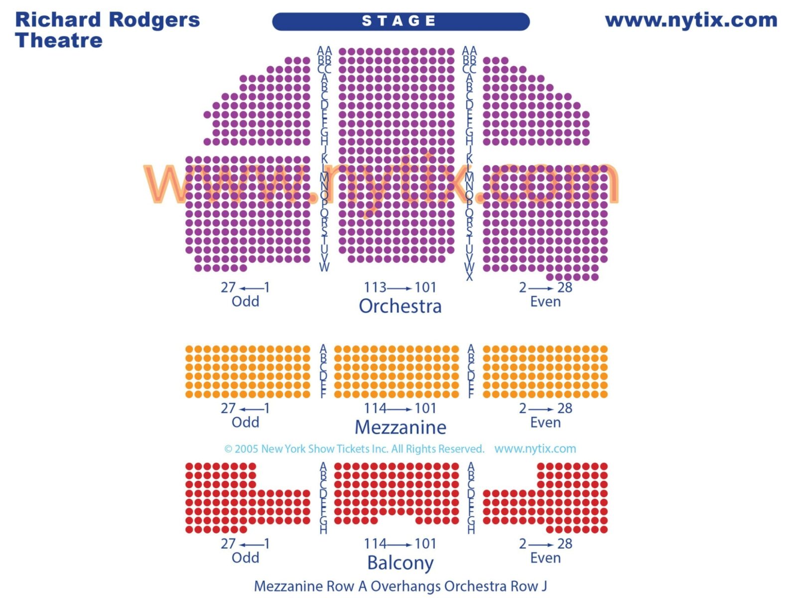 Hamilton Rodgers Theater Seating Chart