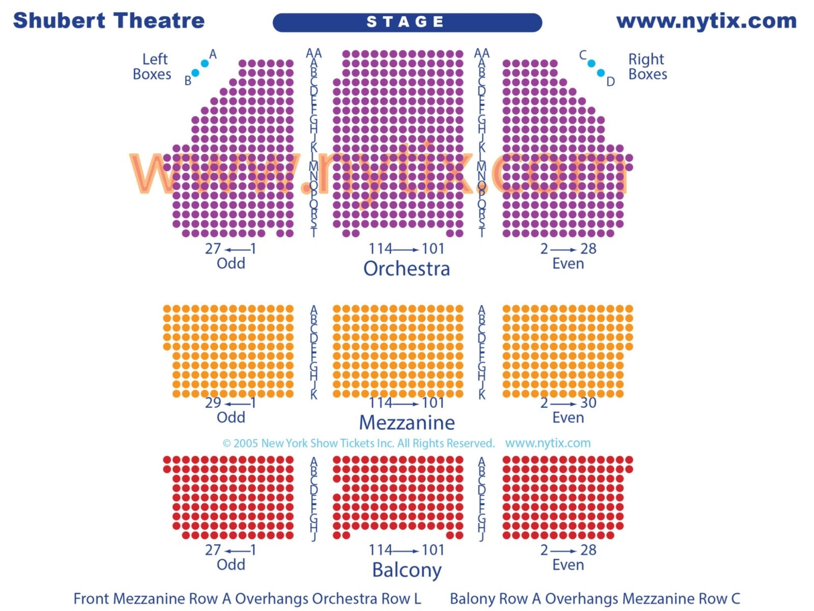 Shubert Theater Broadway Seating Chart